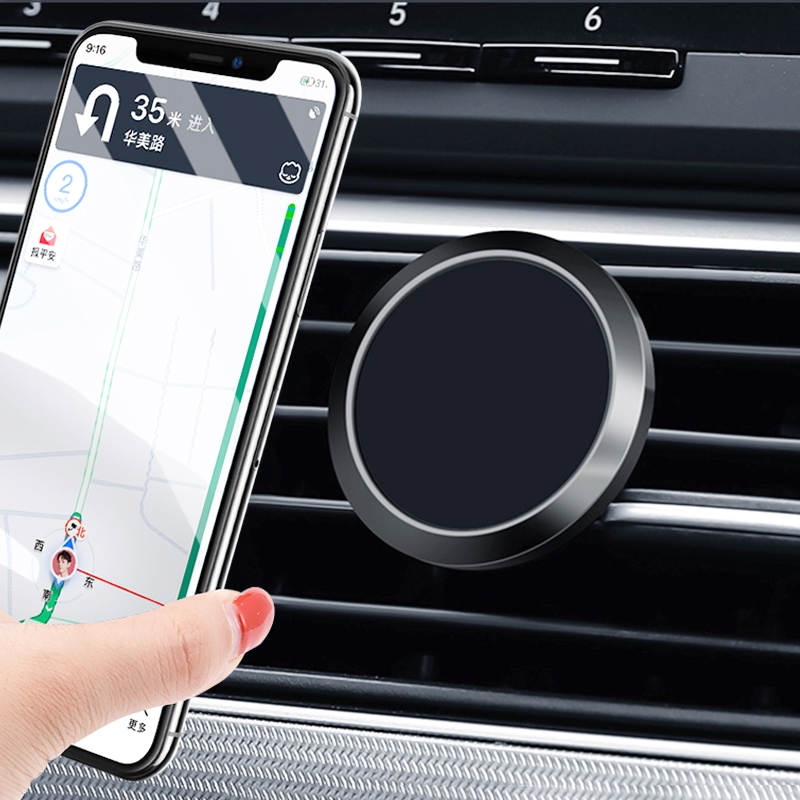 F8 Car Air Outlet Vent Magnetic Mobile Phone Holder (Black) - Shopkiz.com