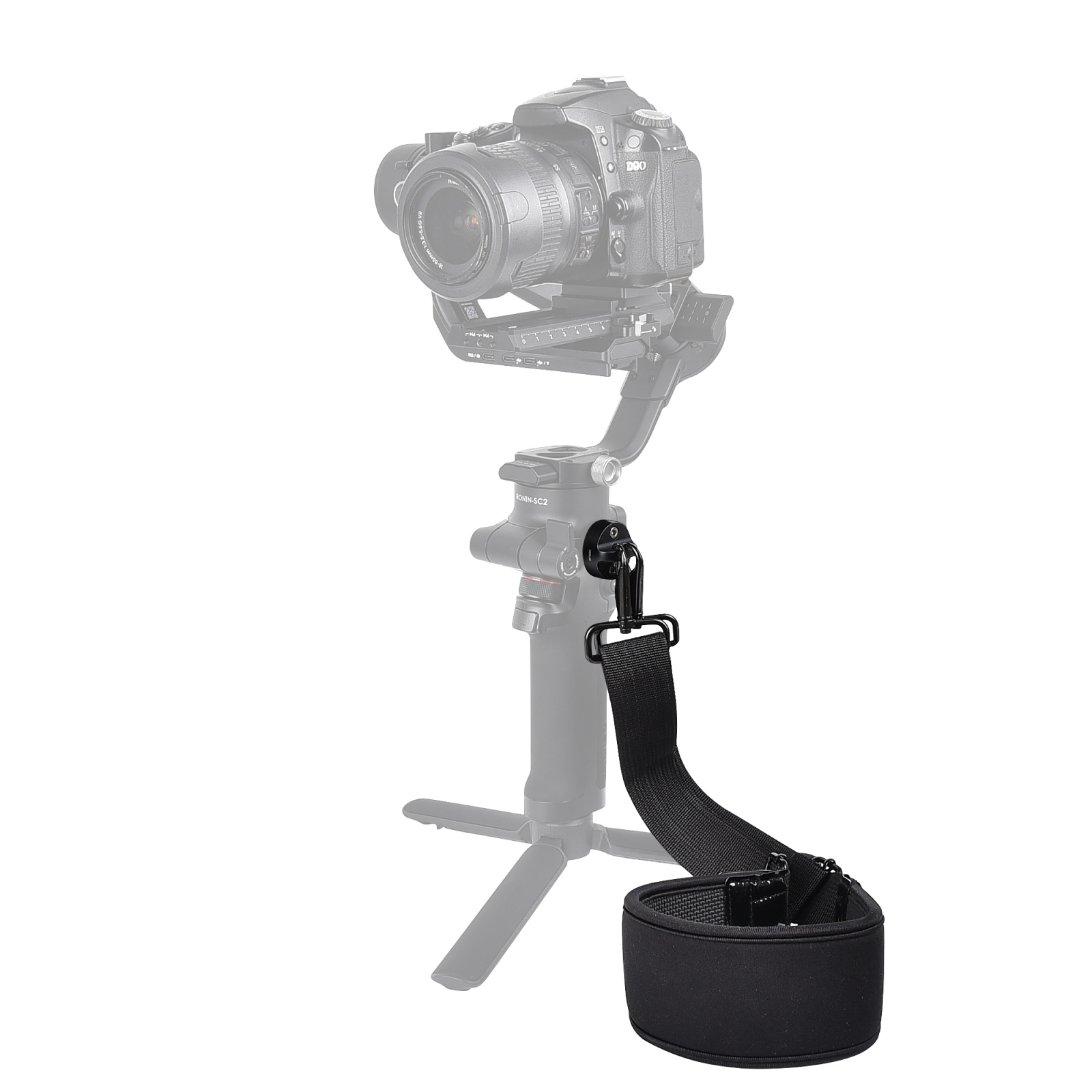 STARTRC Thickening Stress Relieving Neck Strap Lanyard Hang Rope Buckle for DJI RONIN RS-2 /  RONIN RS-C2(Black) - Shopkiz.com