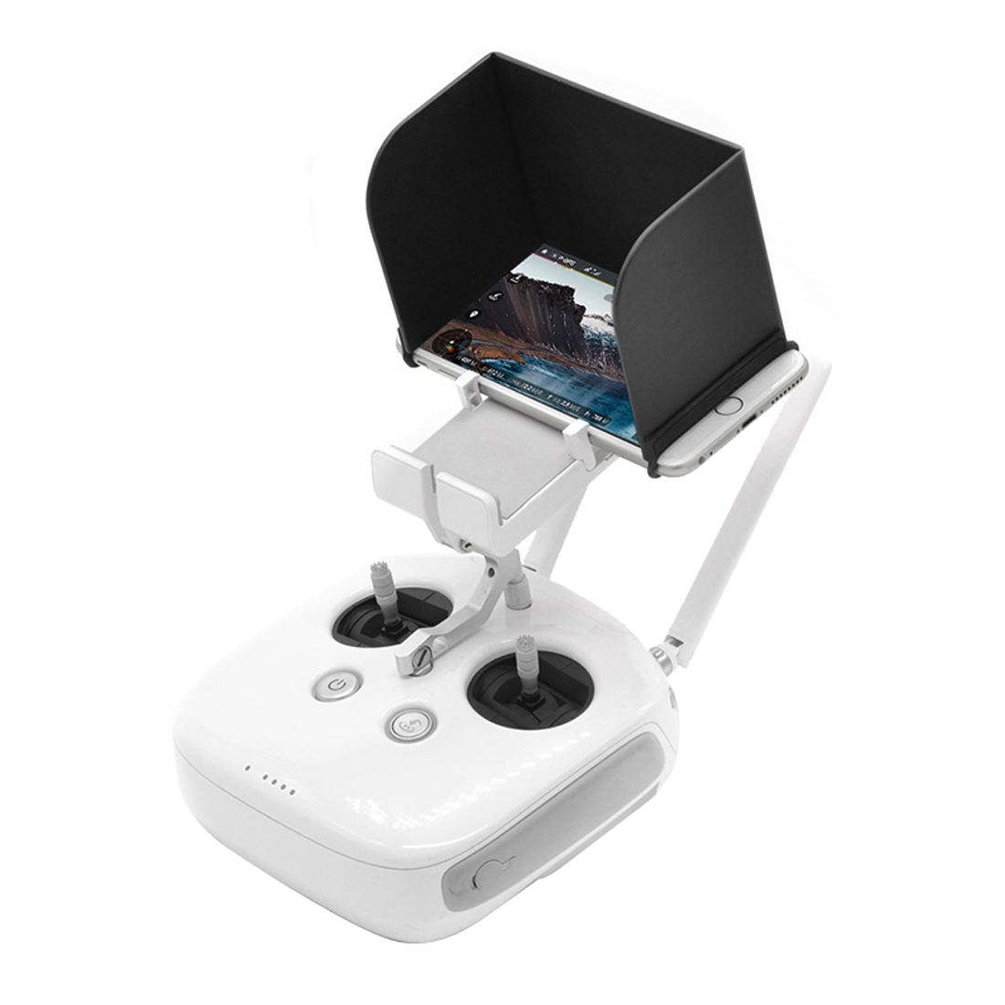 L121 Screen Hood for DJI Phantom 3 / 4 & Inspire & Mavic Pro Transmitter, Gimbal, Phones with Length Screen Between 11.1cm and 12.1cm(Black) -