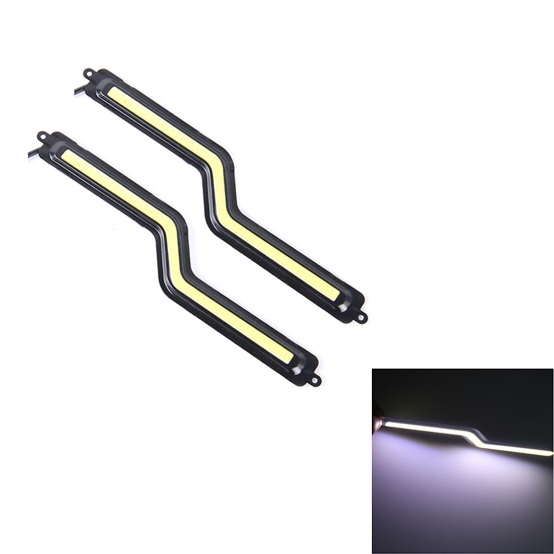 2 PCS 6W 400 LM 6000K White Light COB LED Daytime Running Light,DC 12V - Shopkiz.com