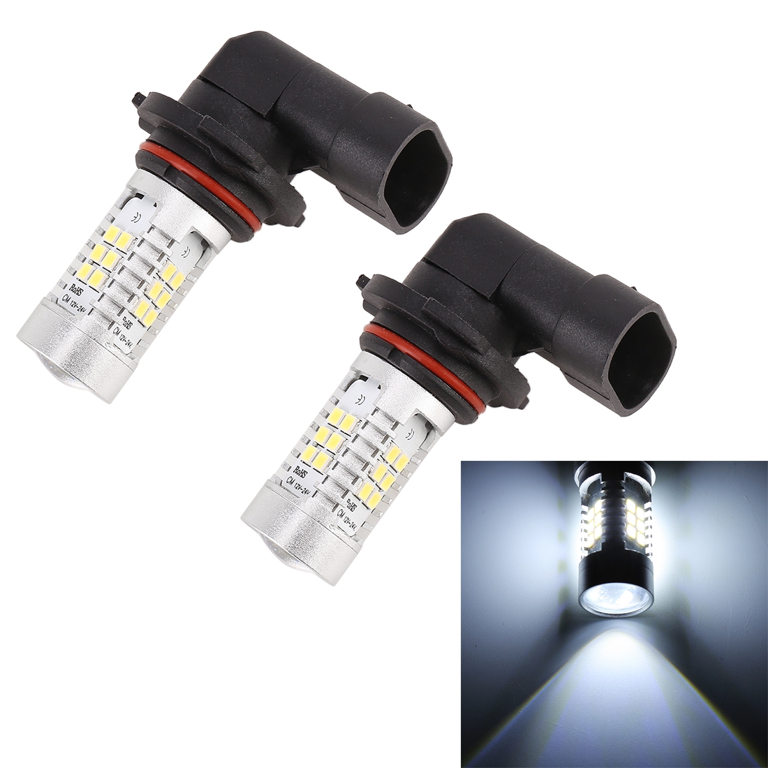 2 PCS 9006-2835 780LM 6000K 10.5W 21 SMD 2835 LEDs Car Fog Lights, DC 12~24V(White Light) - Shopkiz.com