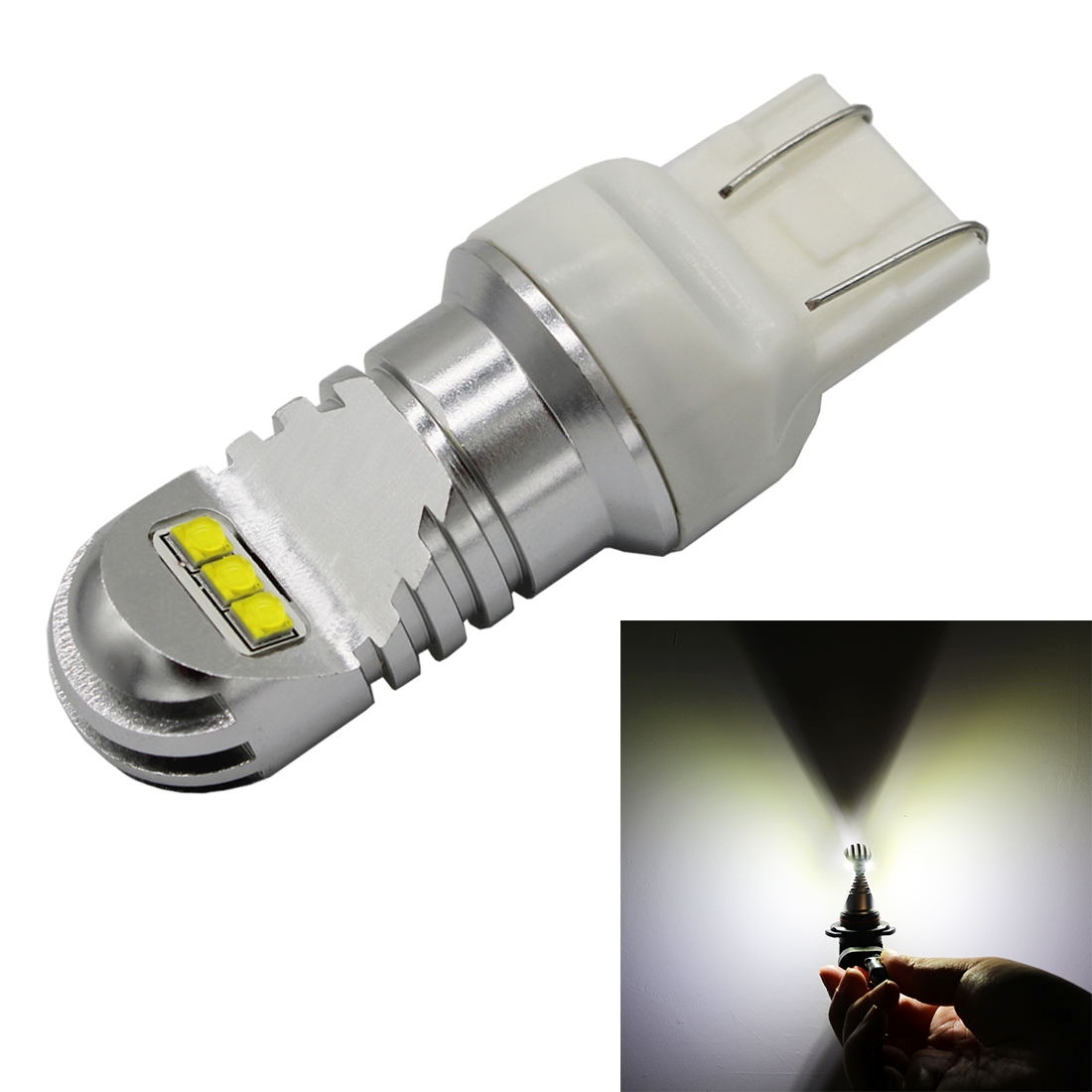 7443 30W 750LM Car Auto Brake Light with 6 Epistar Chips, DC 12-24V(White Light) - Shopkiz.com