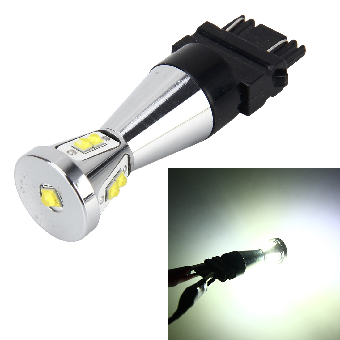 3157 50W 750LM 6000K Car Auto Turn Light Backup Light Reversing Lights with 9 XB-D Lamps, DC 12V(White Light) - Shopkiz.com