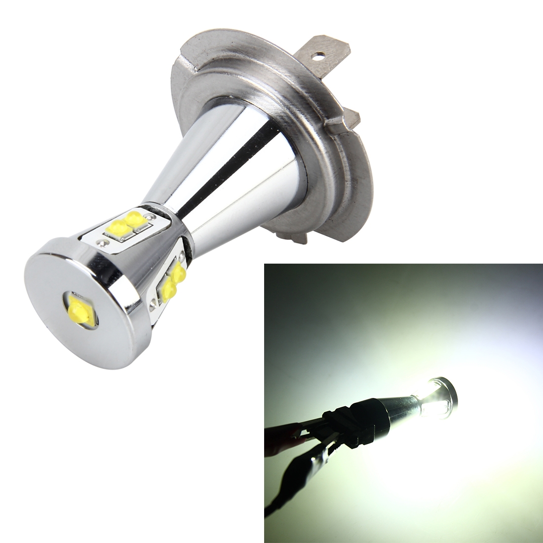H7 50W 750LM 6000K Car Fog Light with 9 XB-D Lamps, DC 12V(White Light) - Shopkiz.com
