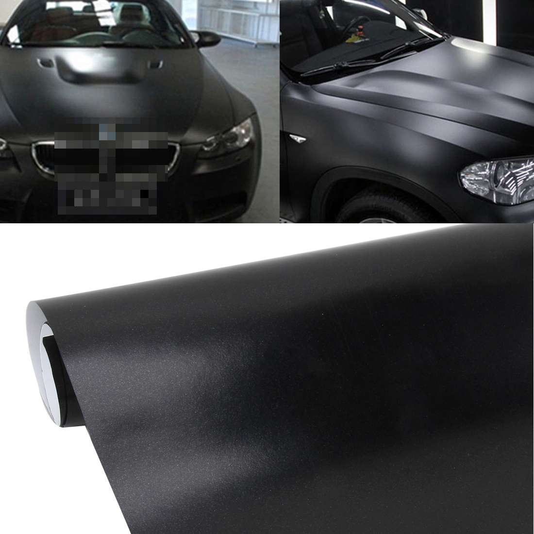 1.52m * 0.5m Car Decal Film Auto Modified Vehicle Sticker Vinyl Air Bubble Sticker Electro-optical Film Protective Film(Black) - Shopkiz.com