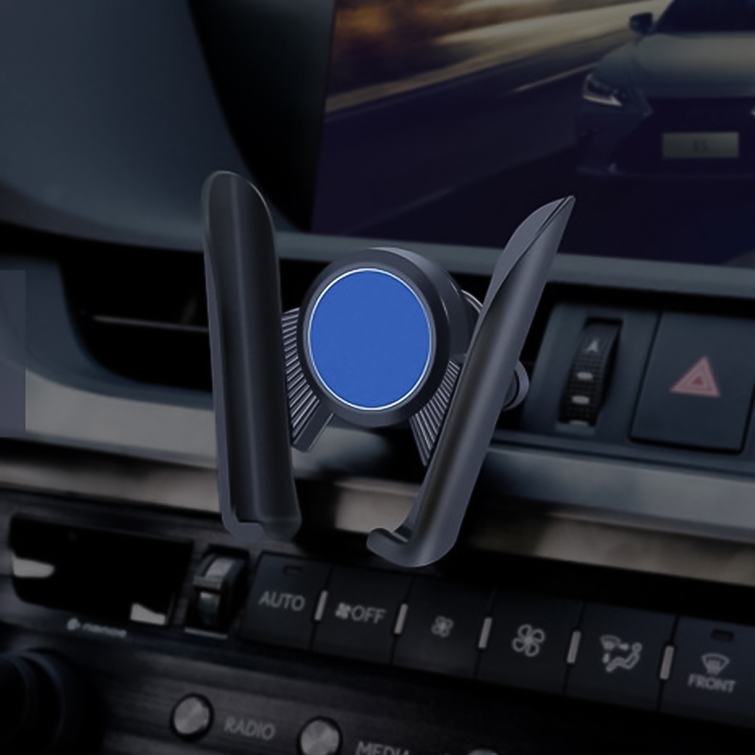 Universal Car Air Vent Mount Phone Holder Stand, Clip Width: 6-8.5cm, For iPhone, Galaxy, Sony, Lenovo, HTC, Huawei and other Smartphones (Blue) -
