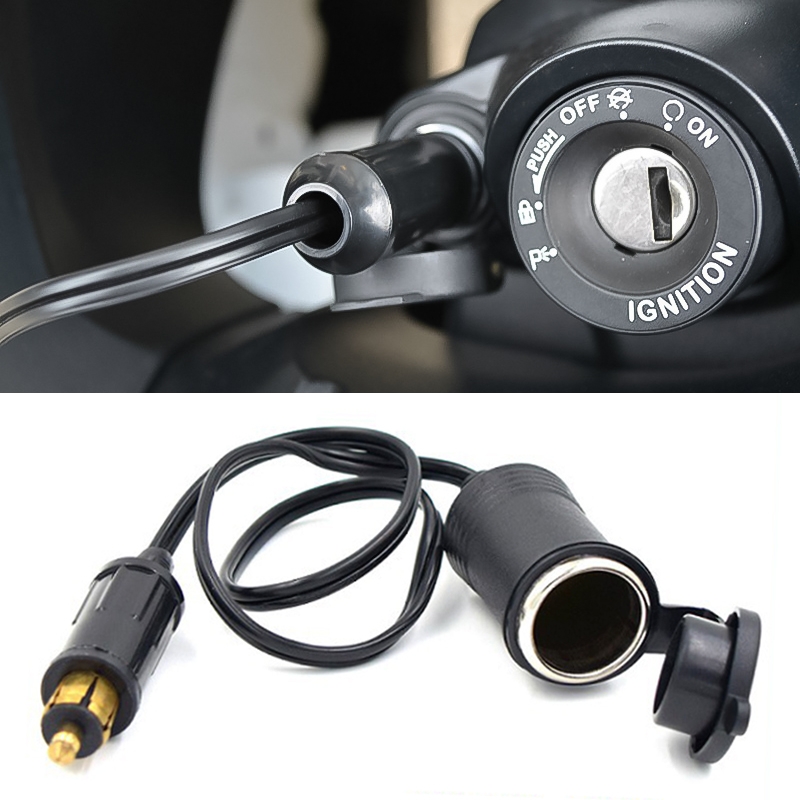 Car 15A 12-24V Multi-functional European Standard Connector Cigarette Lighter for BMW / Motorcycles with 30cm Power Cable - Shopkiz.com