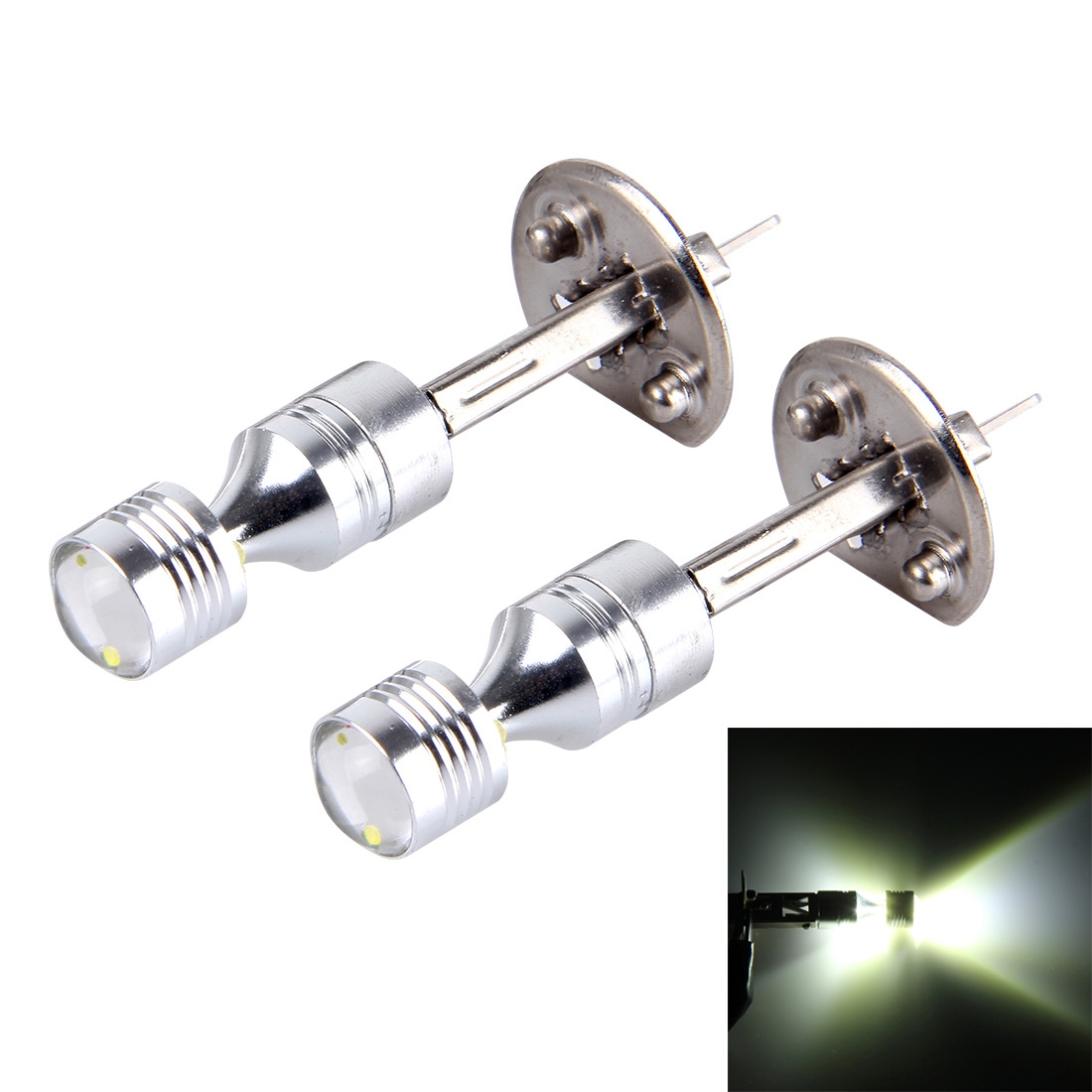 2 PCS H1 30W 350LM 5000K 6 LEDs Car Fog Lights, DC 12V(White Light) - Shopkiz.com