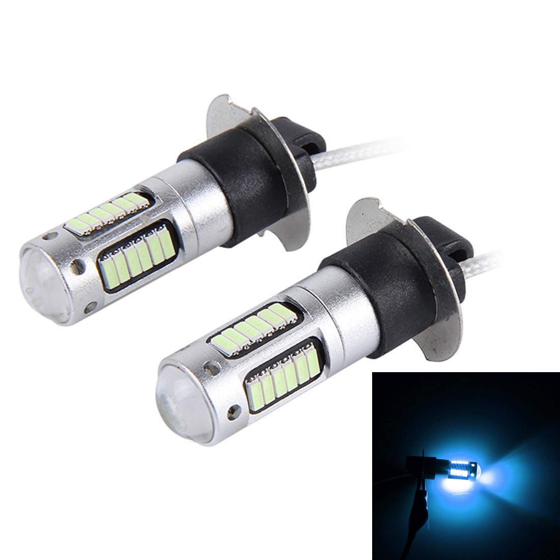 2 PCS H3 10W 30 SMD-4014 LEDs Car Fog Light, DC 12V(Ice Blue Light) - Shopkiz.com