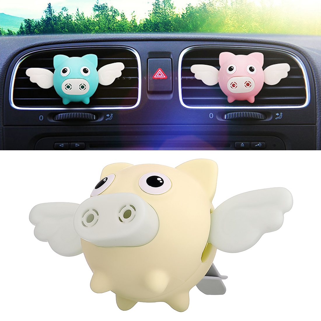 Universal Car Flying Pig Shape Air Outlet Aromatherapy(Beige) - Shopkiz.com