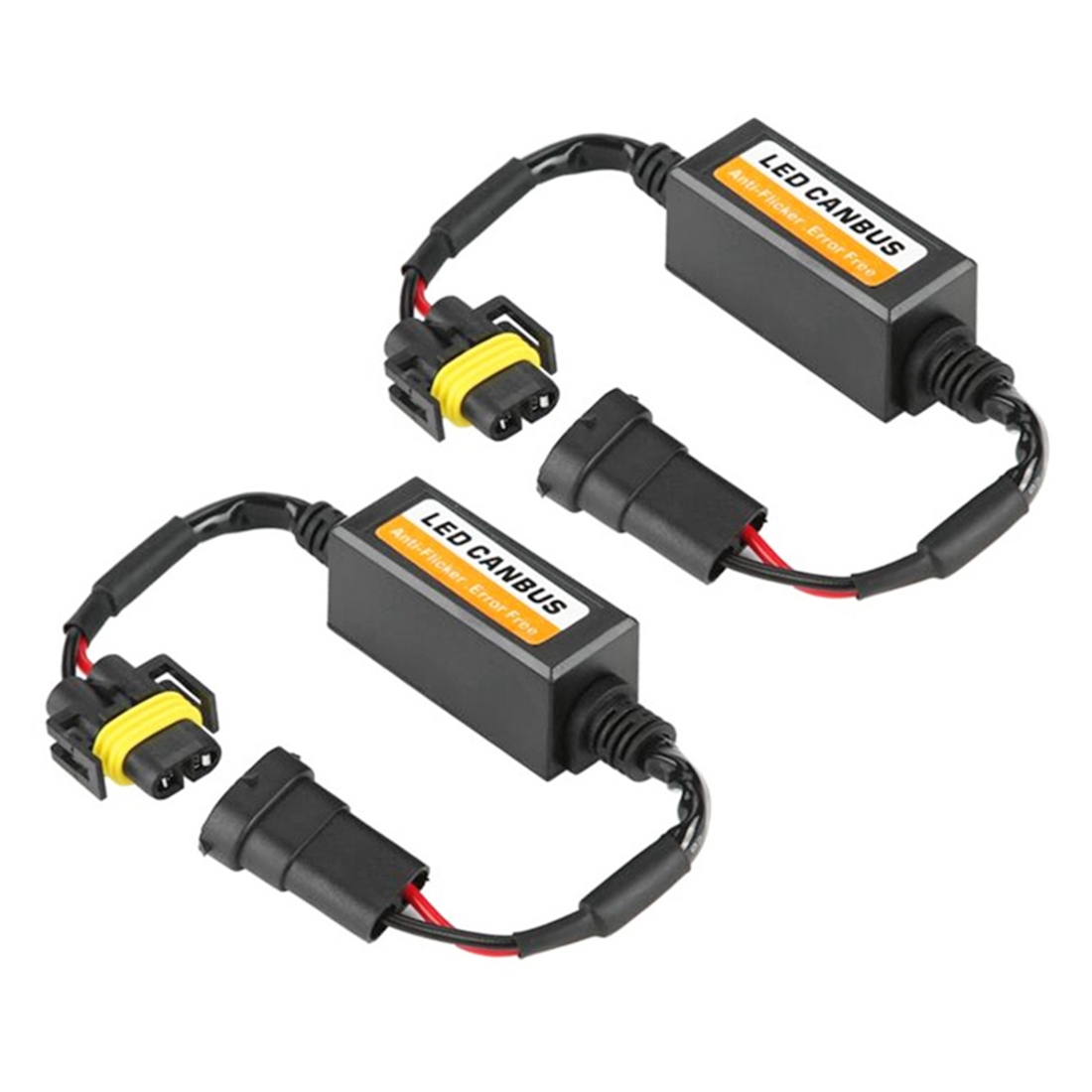 2 PCS H11/H8/H9/H16/5202 Car Auto LED Headlight Canbus Warning Error-free Decoder Adapter for DC 9-16V/20W-40W - Shopkiz.com
