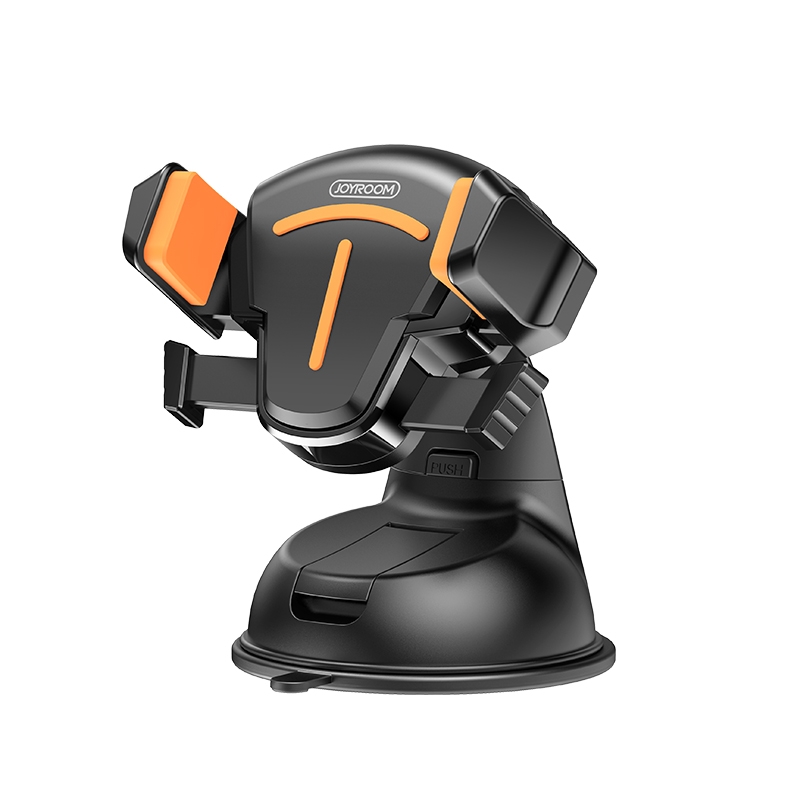 JOYROOM JR-OK2 T-type Car Silicone Suction Cup Phone Holder (Black Orange) - Shopkiz.com