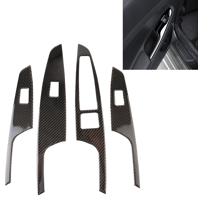 Car Carbon Fiber Window Lift Panel Decorative Sticker for Hyundai Tucson - Shopkiz.com