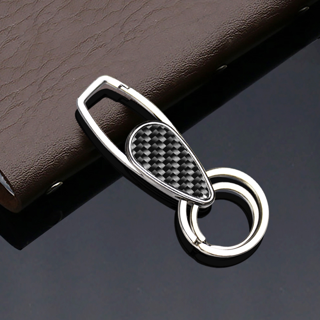 Car Carbon Fiber Key Ring Bright Style Keychain - Shopkiz.com