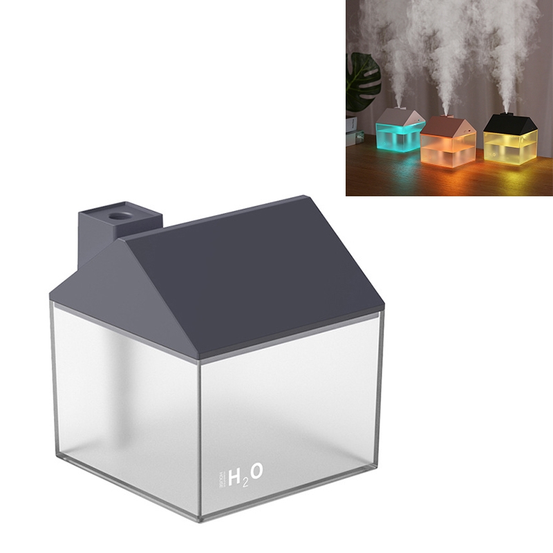 Car Small House 3 in 1 USB Humidifier + Fan + Night Light(Navy Blue) - Shopkiz.com