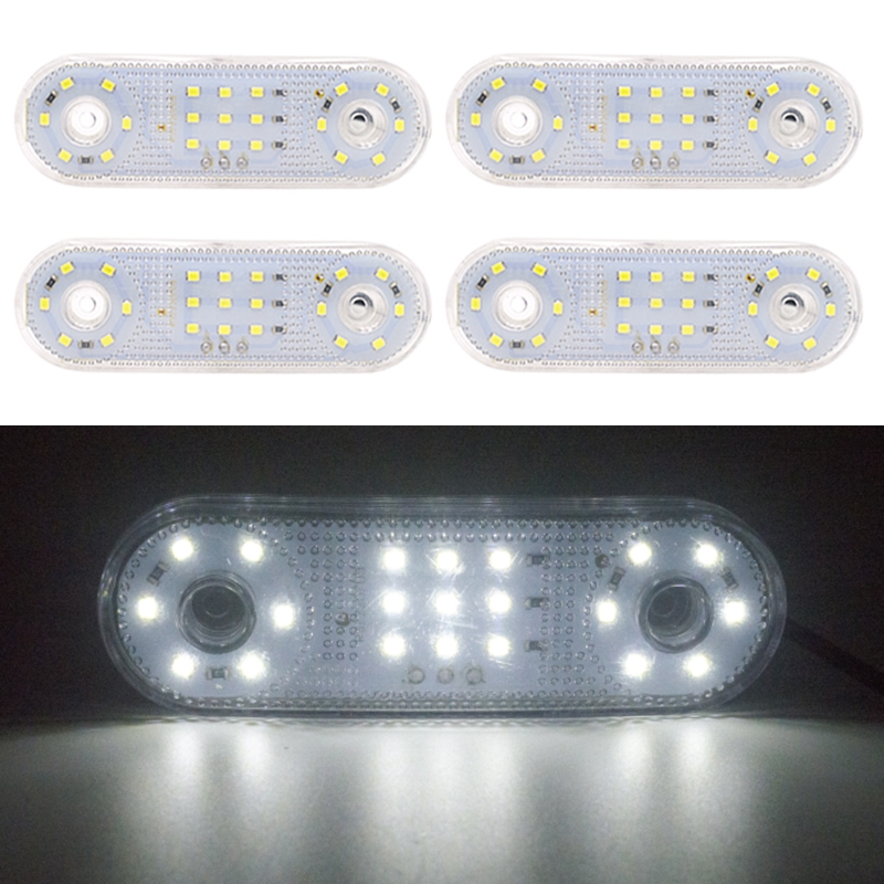 4 PCS MK-195 Truck LED Side Marker Light (White Light) - Shopkiz.com