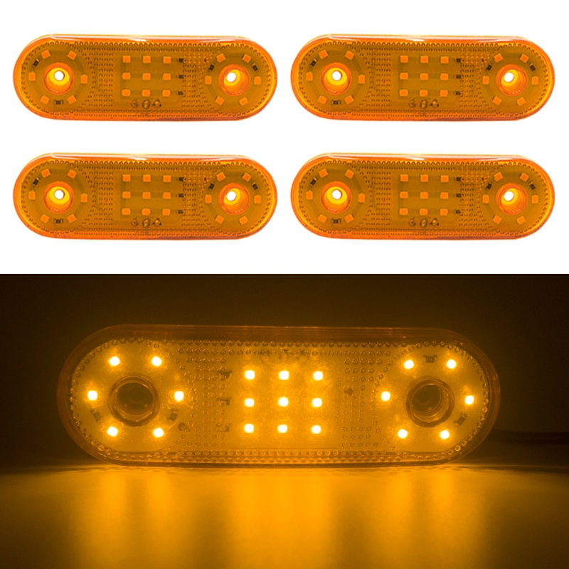 4 PCS MK-195 Truck LED Side Marker Light (Yellow Light) - Shopkiz.com