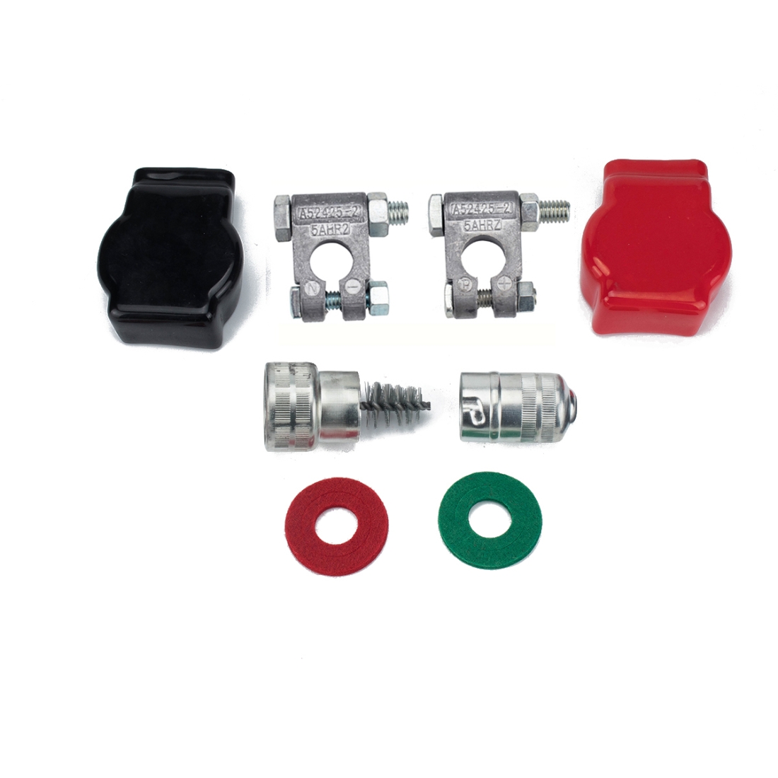 2 PCS Positive and Negative Car Pure Lead Battery Connectors Terminals Clamps Clips with Protective Cleaning - Shopkiz.com