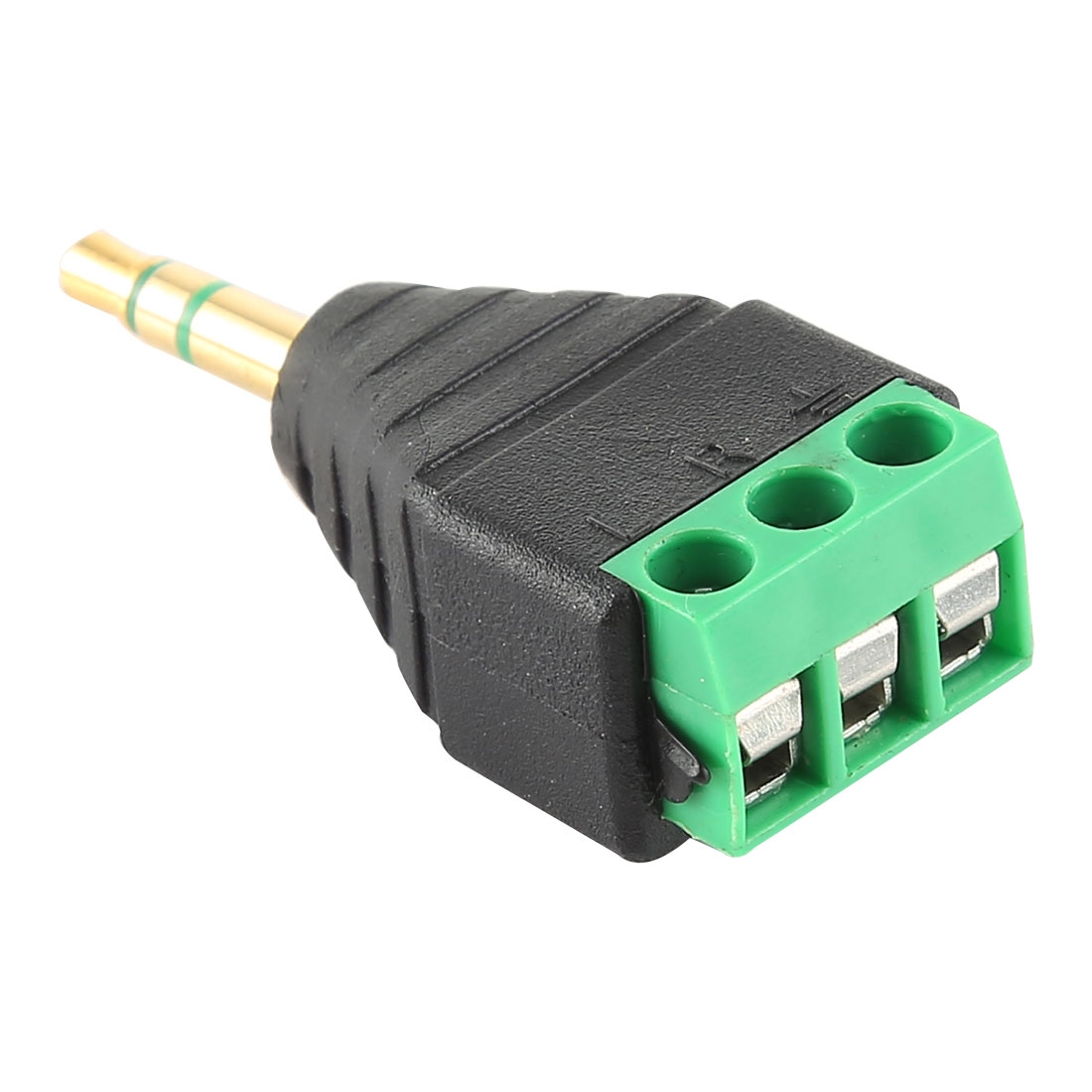 3.5mm Male Plug 3 Pole 3 Pin Terminal Block Stereo Audio Connector - Shopkiz.com