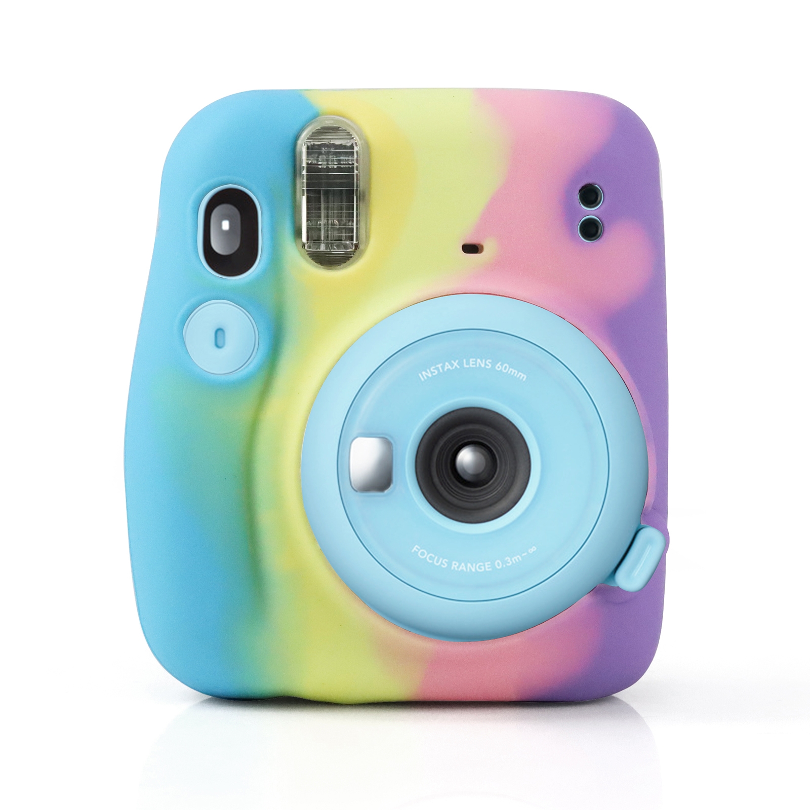 Rainbow Soft Silicone Protective Case for Fujifilm Instax mini 11 (Dark Blue) - Shopkiz.com