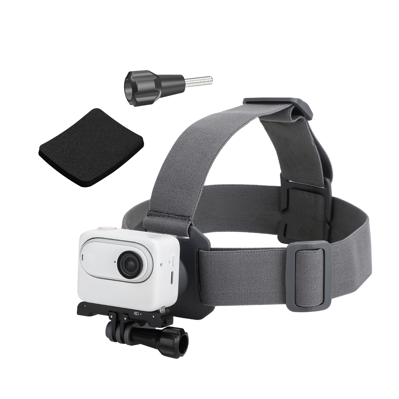 Sunnylife TD672 360 Rotation Adjustable Head Strap Vlog POV Mount Belt for GoPro, Insta360, DJI Osmo Action and Other Action Cameras  (Grey) -