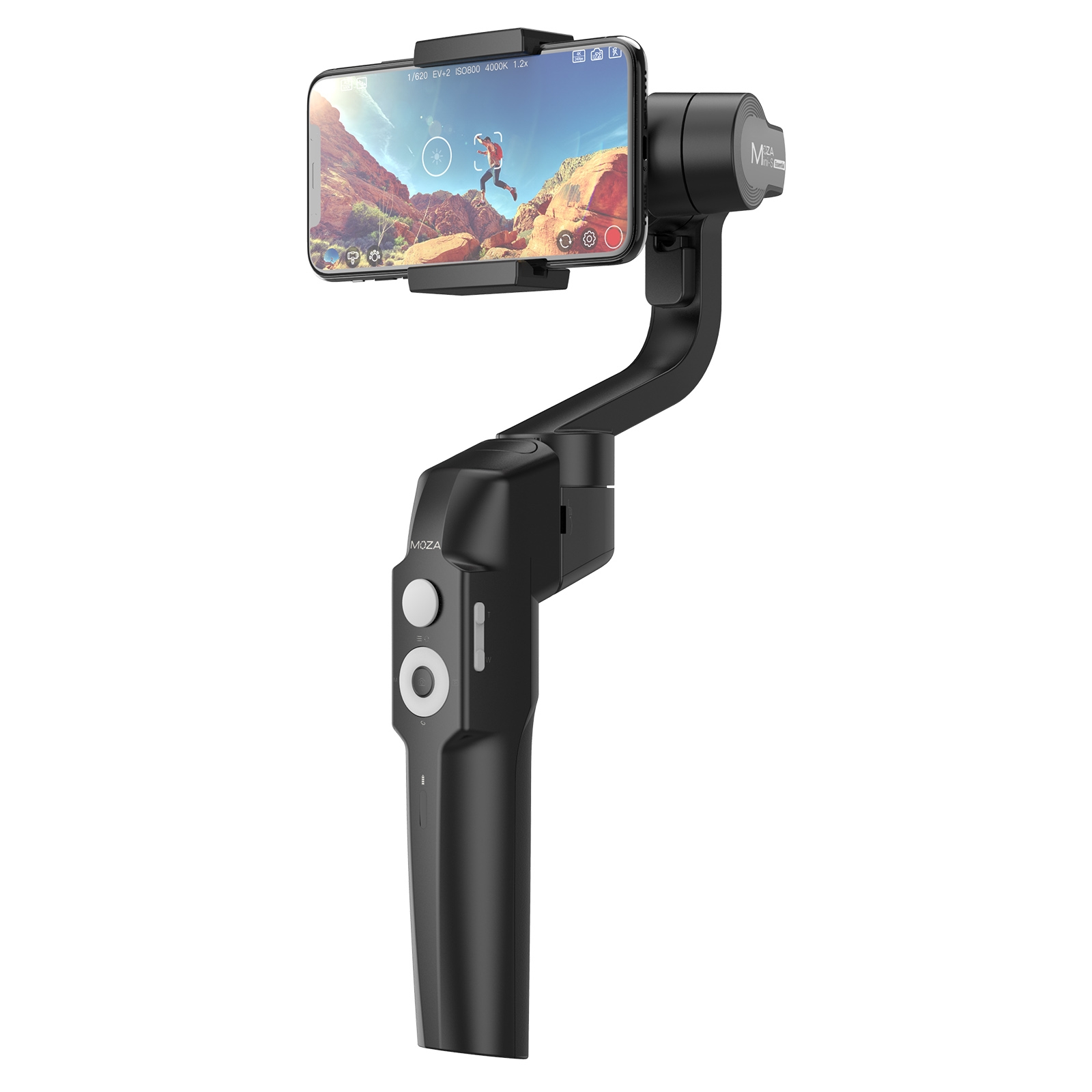 MOZA Mini-S Essential 3 Axis Foldable Handheld Gimbal Stabilizer for Action Camera and Smart Phone(Black) - Shopkiz.com