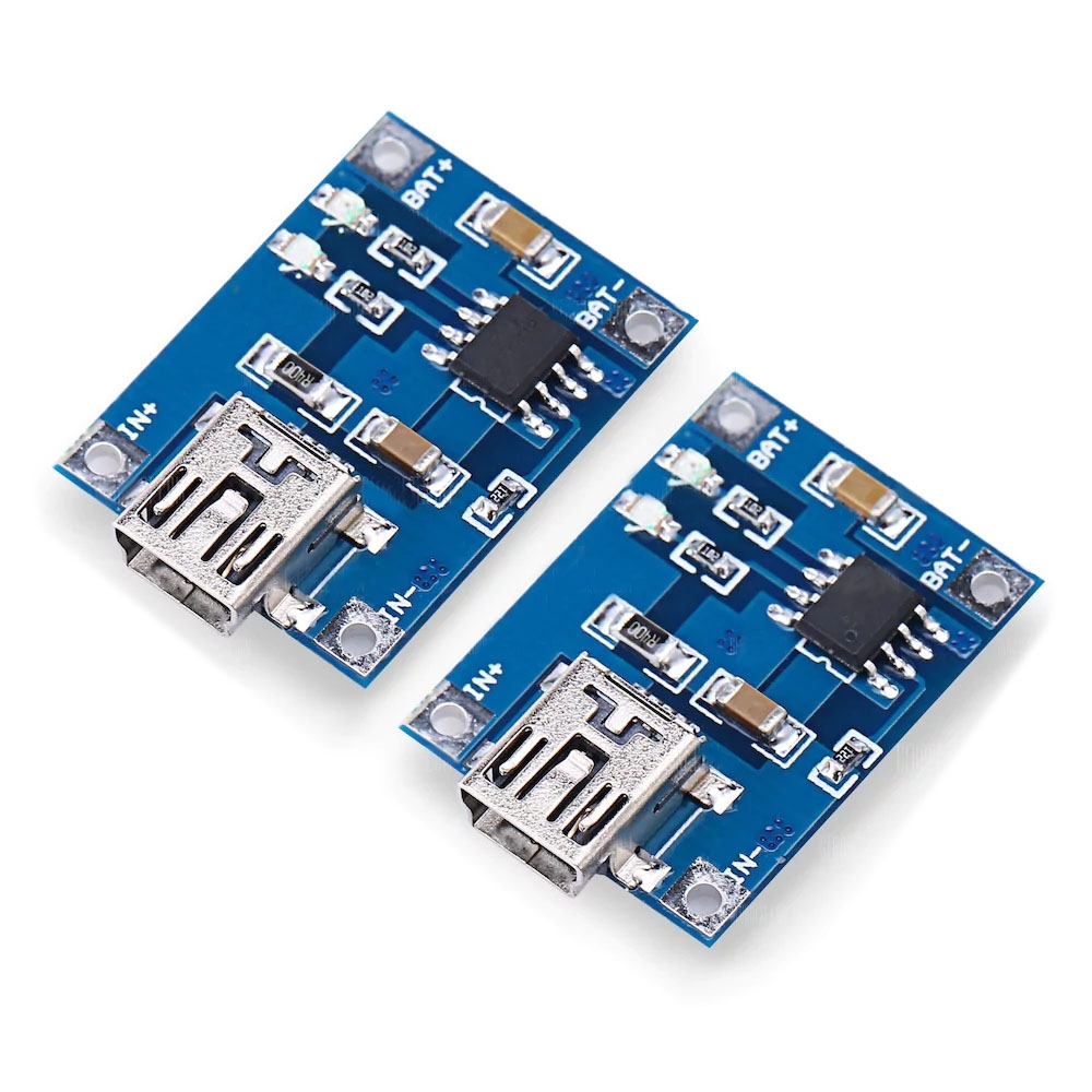 2 PCS Landa Tianrui LDTR-WG0115 Lithium-ion Battery Charging Module with Mini USB Port - Shopkiz.com