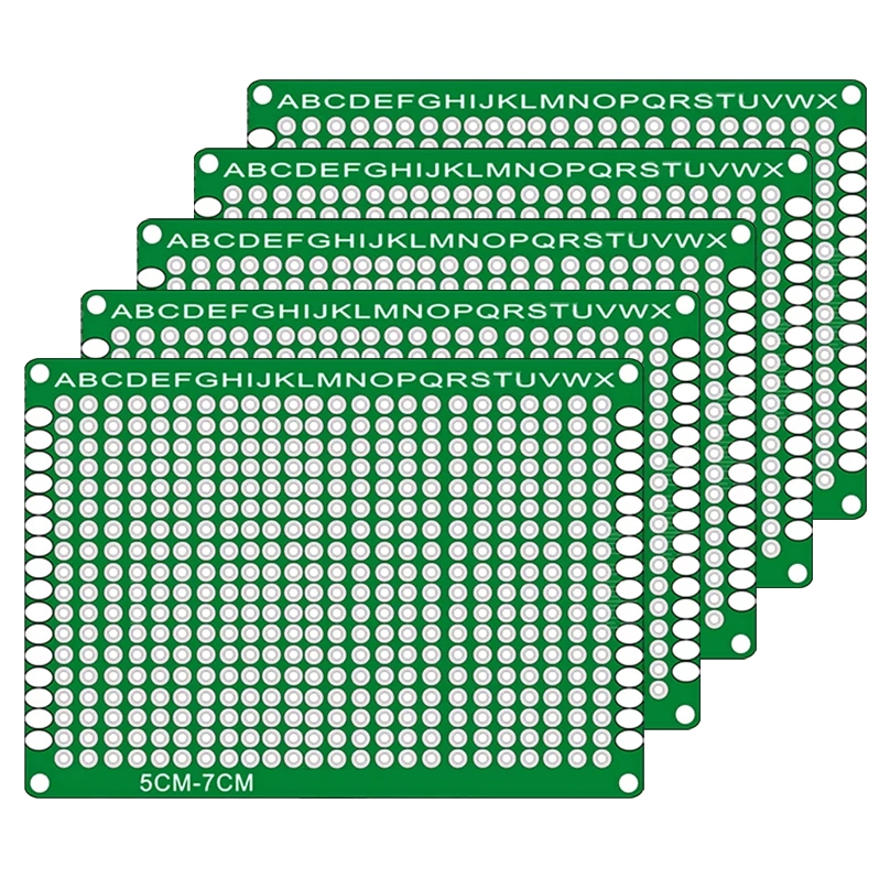 5 PCS LandaTianrui LDTR - WG032 / D2 Double-sided Glass Fiber Prototyping Breadboard PCB Board, Size: 5 x 7cm - Shopkiz.com