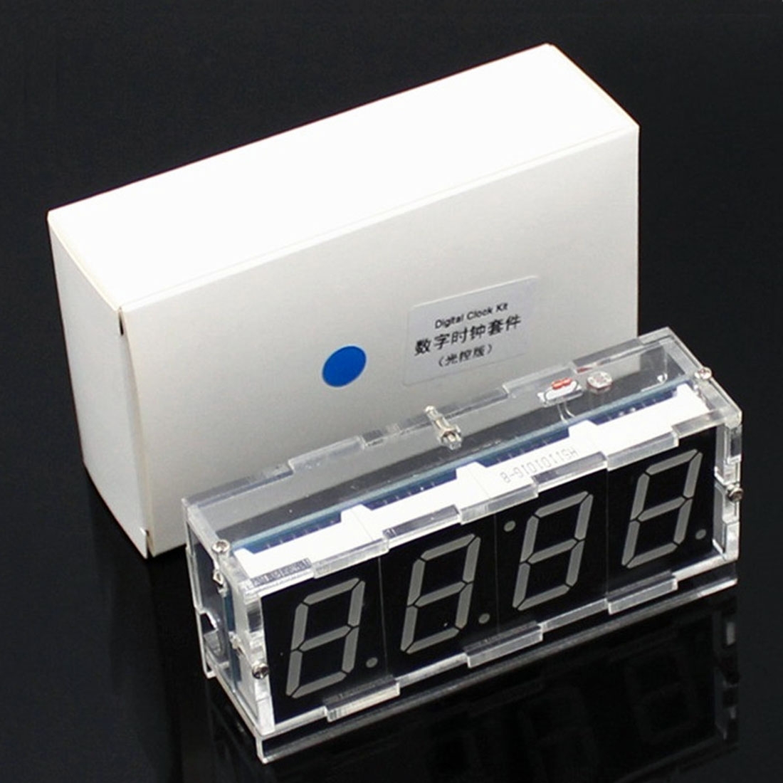 SZ-0001 Microcontroller LED Digital Clock DIY Kit Set - Colormix - Shopkiz.com