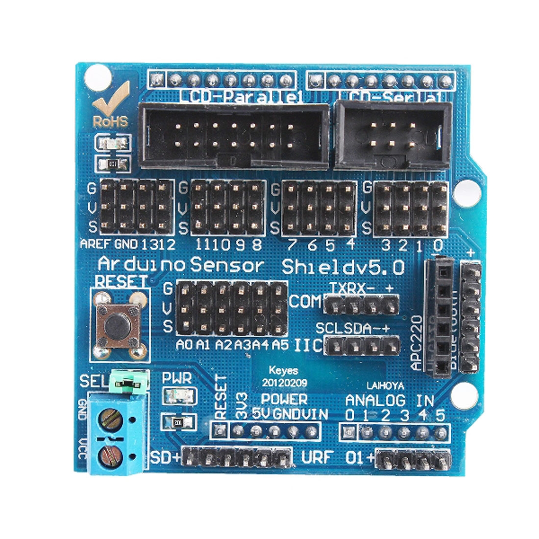 Multi-Interface Electronic Sensor Shield Uno R3 V5.0 Expansion Board for Arduino - Shopkiz.com