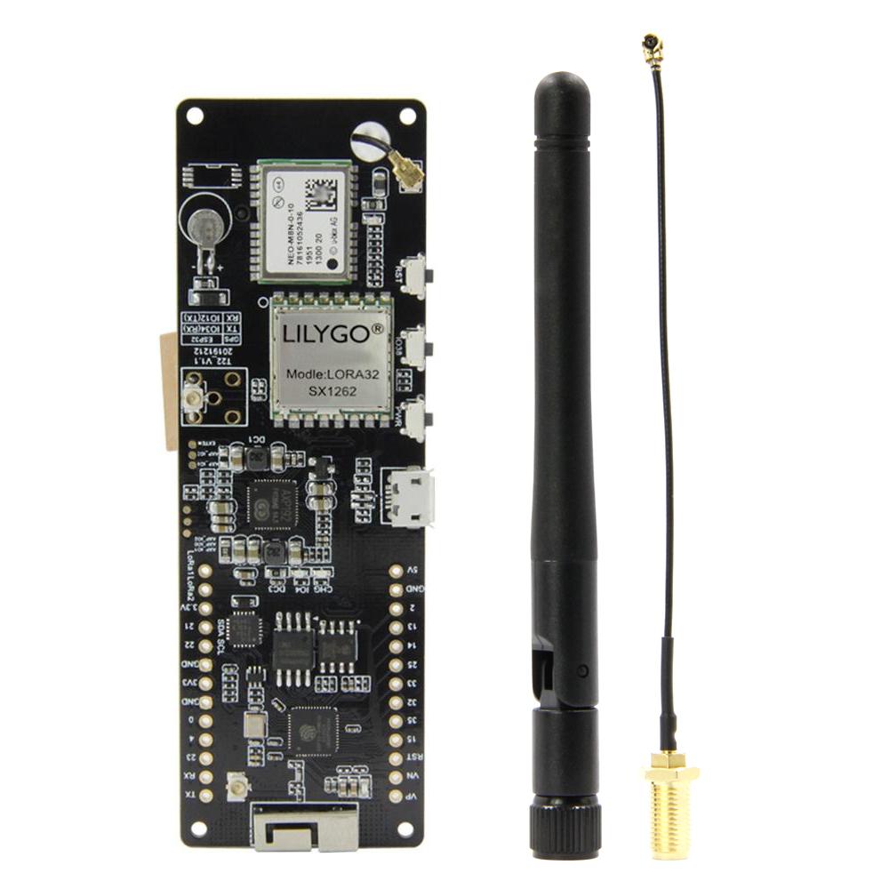 TTGO T-Beam ESP32 Bluetooth WiFi Module 868MHz GPS NEO-M8N LORA 32 Module with Antenna & 18650 Battery Holder - Shopkiz.com