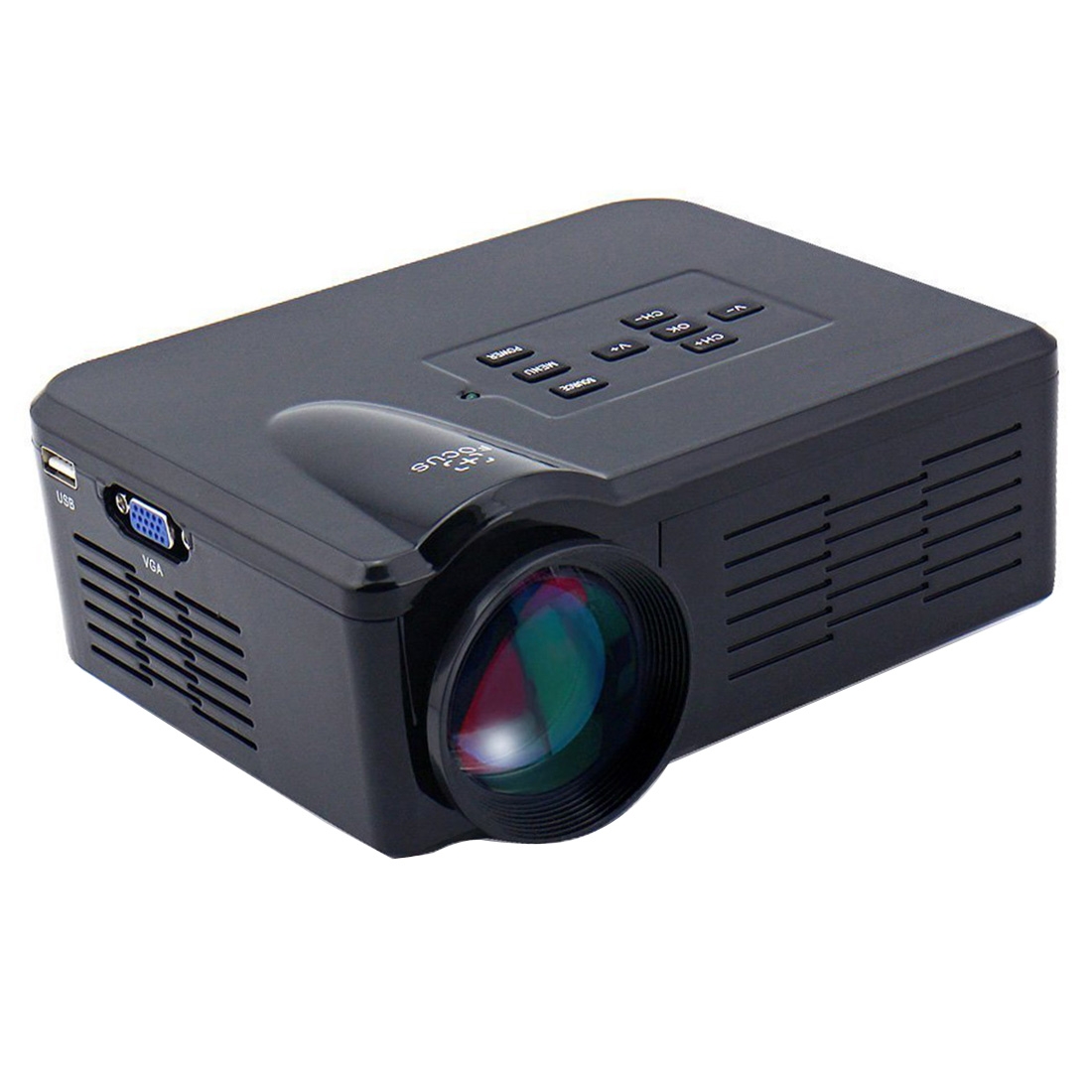 BL35 Mini 800LM Home Theater 640*480 Mini Projector with Remote Control, Support HDMI + SD + USB + TV + AV + VGA(Black) - Shopkiz.com