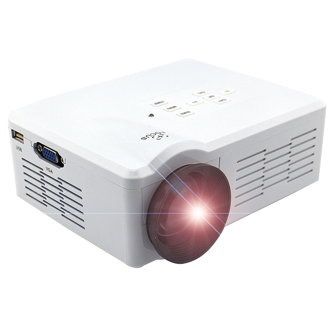 BL35 Mini 800LM Home Theater 640*480 Mini Projector with Remote Control, Support HDMI + SD + USB + TV + AV + VGA(White) - Shopkiz.com