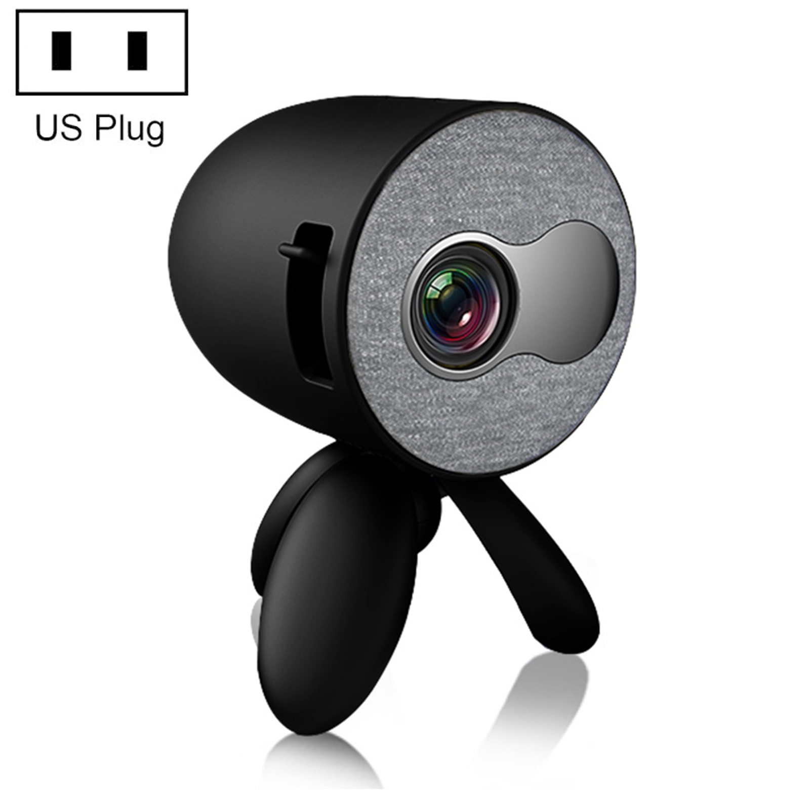 YG220 Basic Version Children Projector Mini LED Portable Home Speaker Projector, US Plug(Black) - Shopkiz.com
