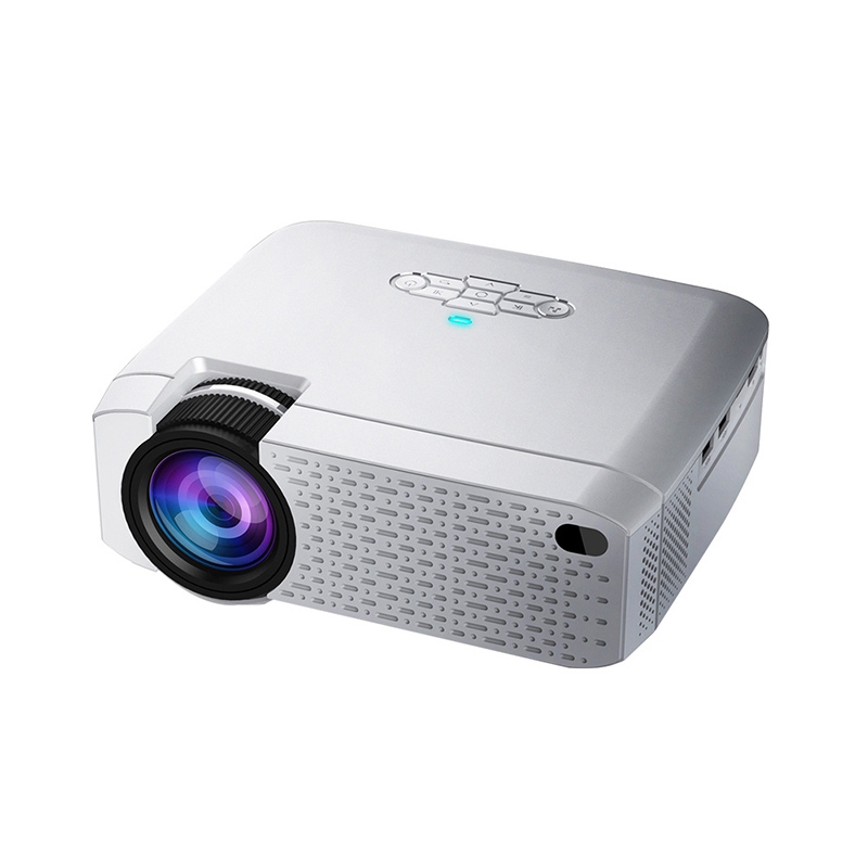 D40 1600 Lumens Portable Home Theater LED HD Digital Projector, Mirroring Version(Silver) - Shopkiz.com