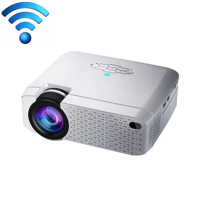 D40S 1600 Lumens Portable Home Theater LED HD Digital Projector (Silver) - Shopkiz.com