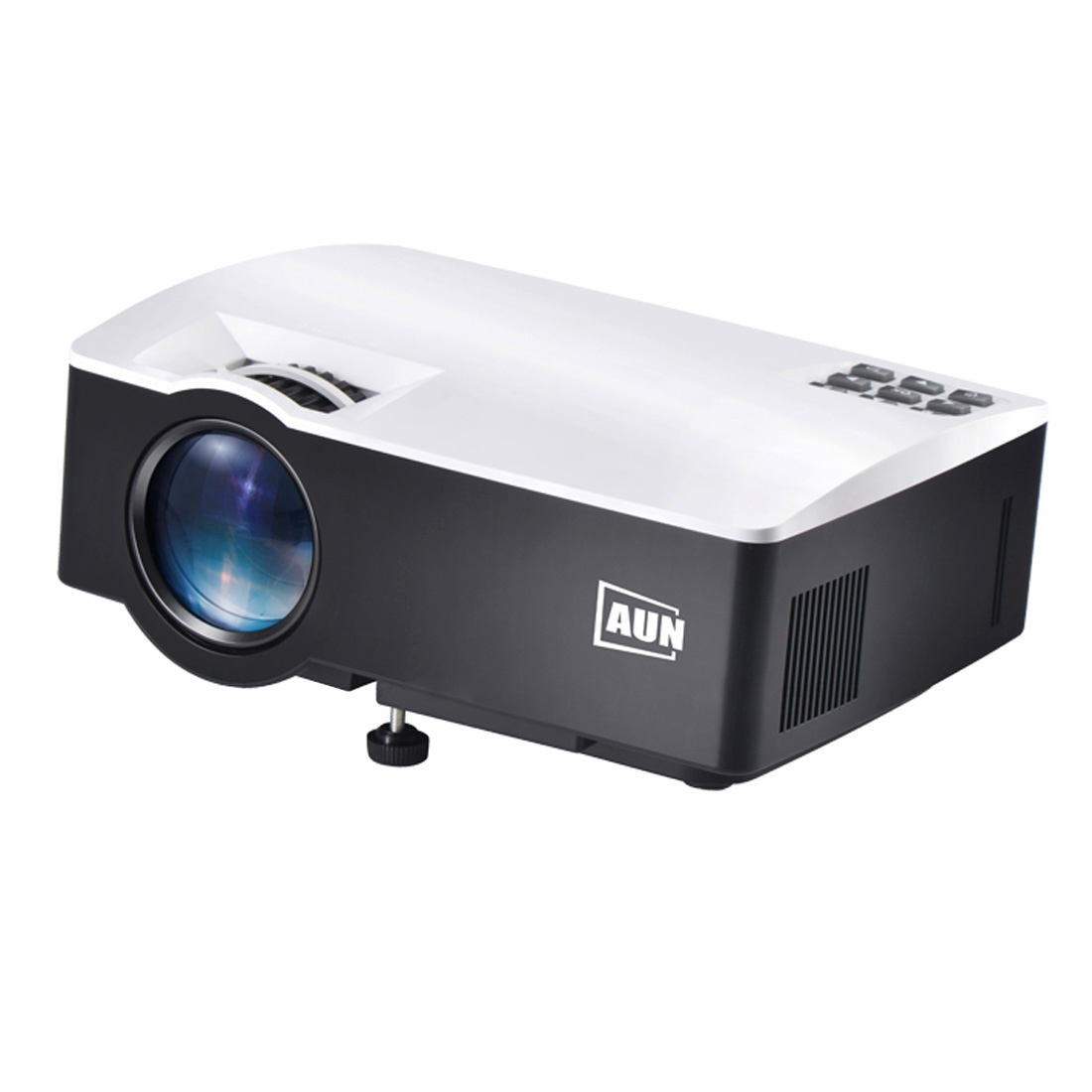 AUN AKEY1X Sync Screen 1800 Lumens LED 800x480 Multimedia Video Projector Home Theater, USB / SD / VGA / AV / HDMI, Compatible with iOS and