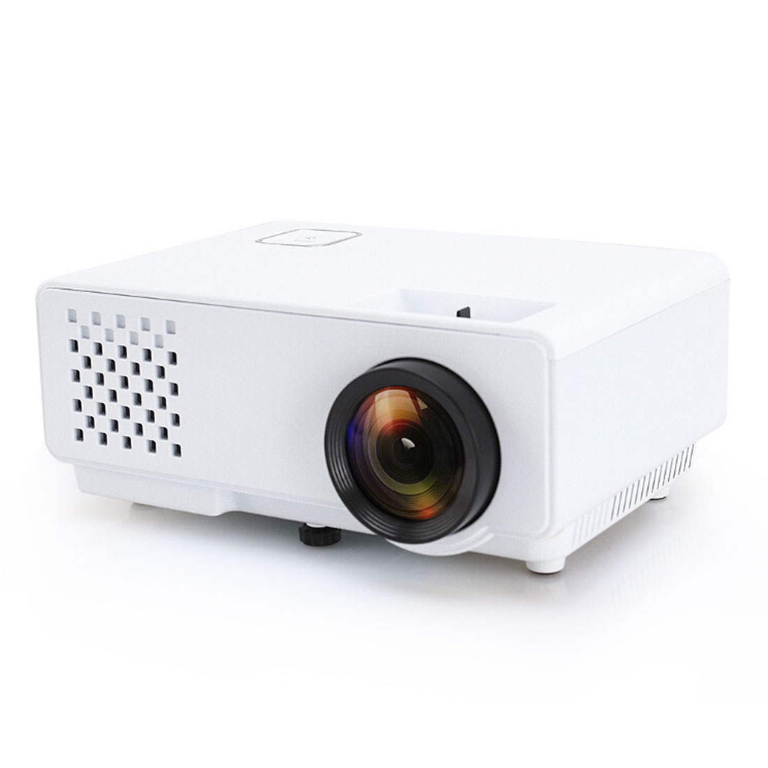 RD-810 800*768 1200 Lumens Mini LED Projector HD Home Theater with Remote Controller ,Support USB + VGA + HDMI + AV (White) - Shopkiz.com