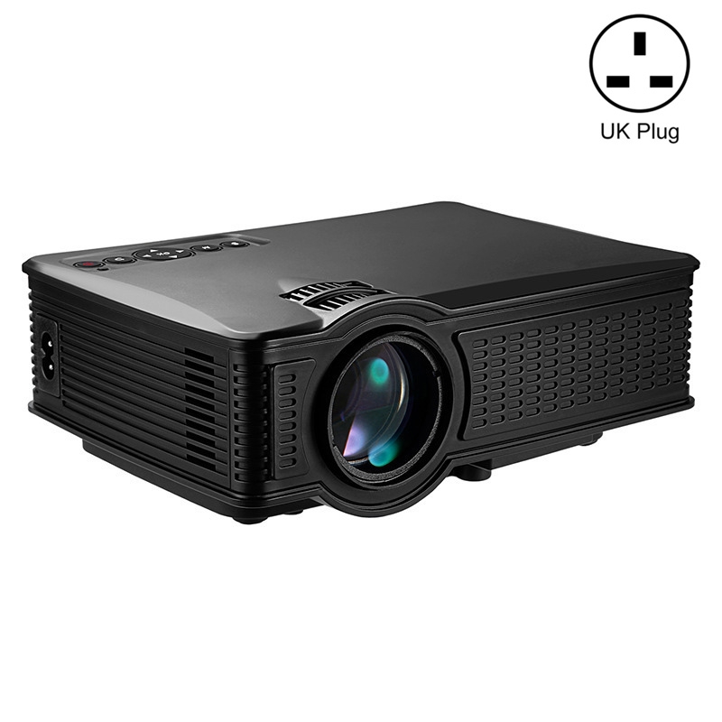 LY-40 1800 Lumens 1280 x 800 Home Theater LED Projector with Remote Control, UK Plug(Black) - Shopkiz.com
