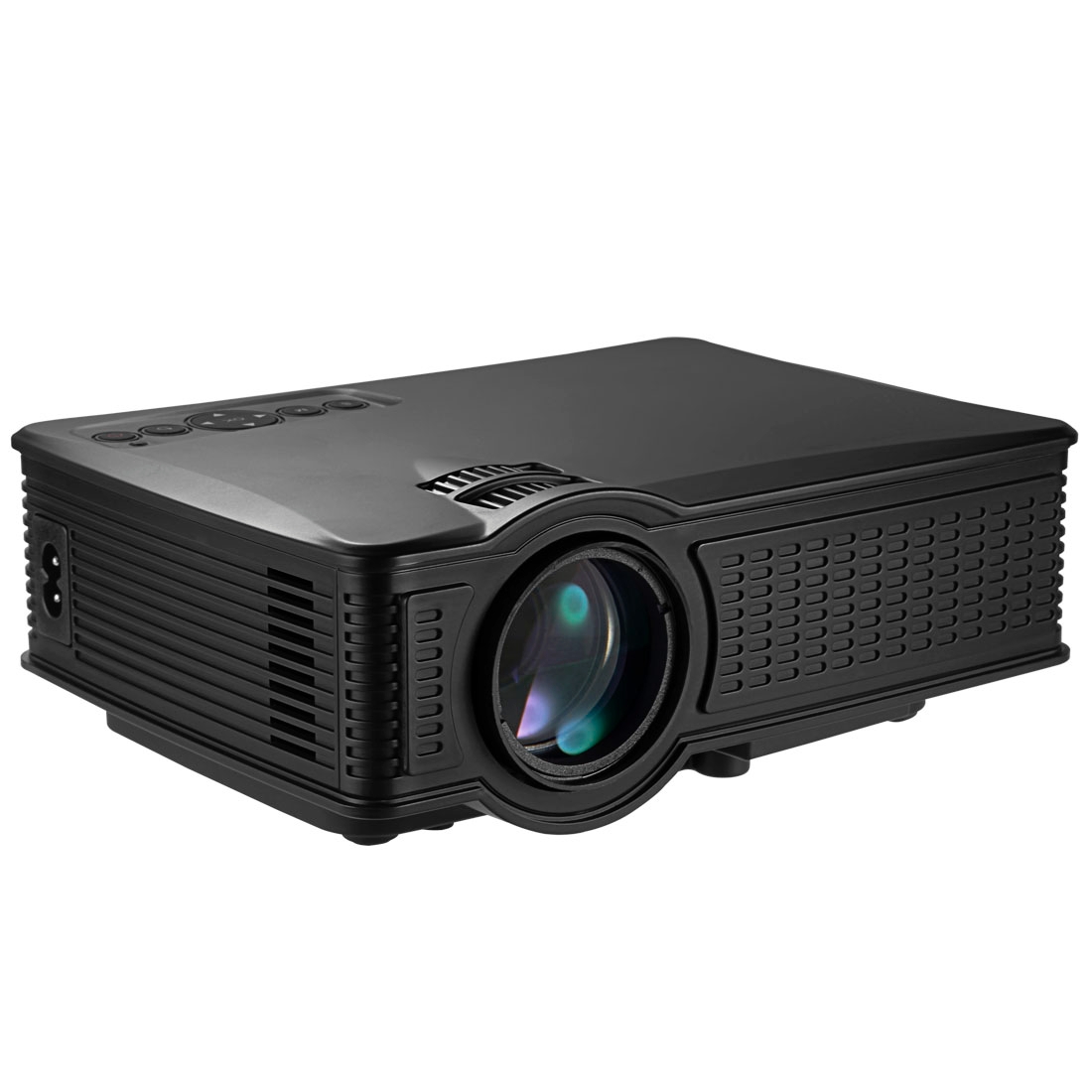 LY-50 1800 Lumens 1280x800 Home Theater LED Projector with Remote Control, Support AV & USB & VGA & HDMI(Black) - Shopkiz.com