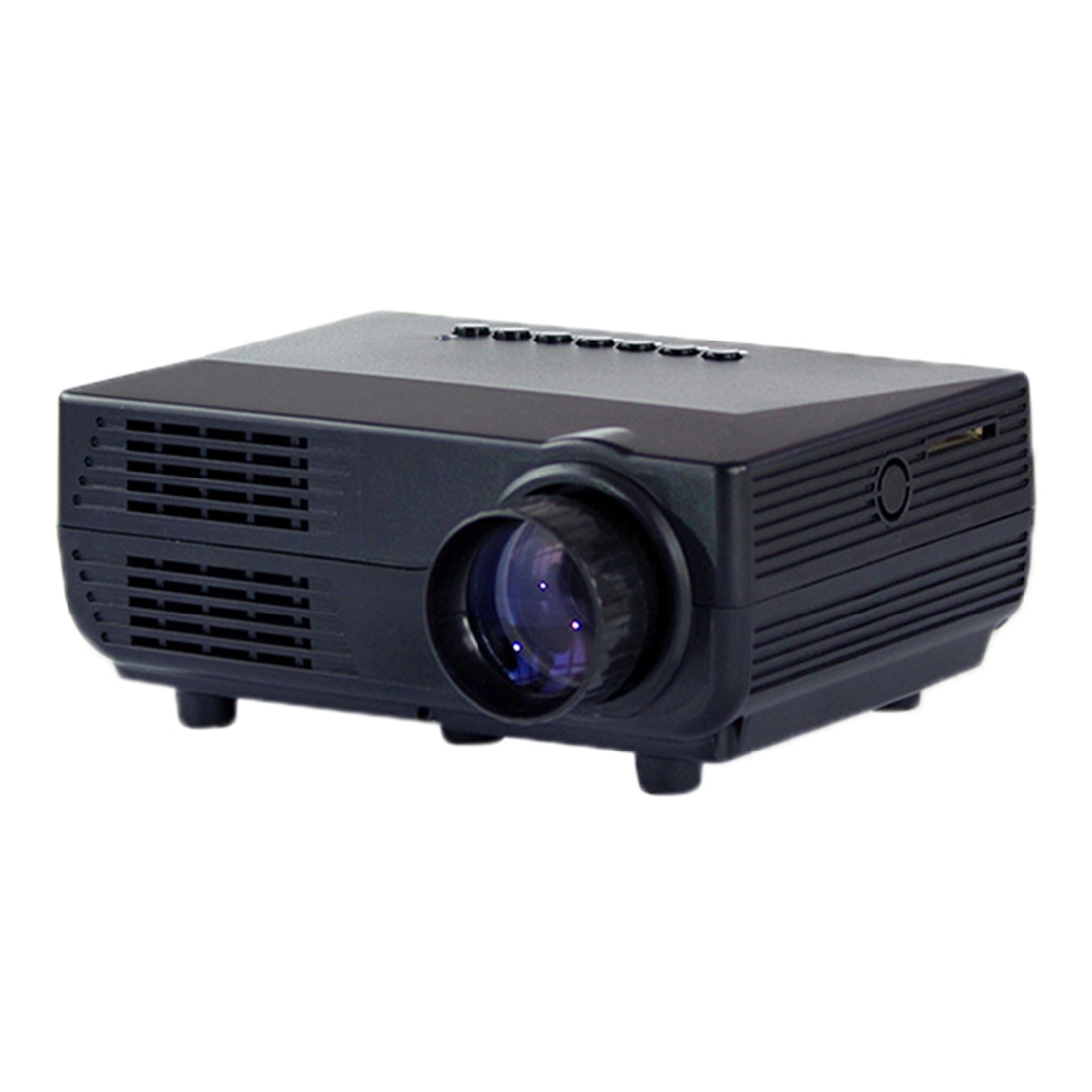 VS311 Mini Projector 150 Lumens LED 480x320 SVGA Multimedia Video Projector, Support HDMI / SD / USB / VGA / AV, Projecting Distance: 1-5m(Black) -