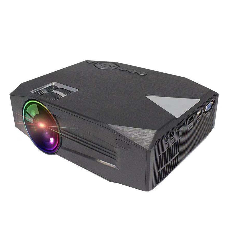 BLJ-333 1920x1080 2000 Lumens LCD Portable Home Theater Mini Projector, Support HDMI / SD / USB / AV / VGA (Black) - Shopkiz.com