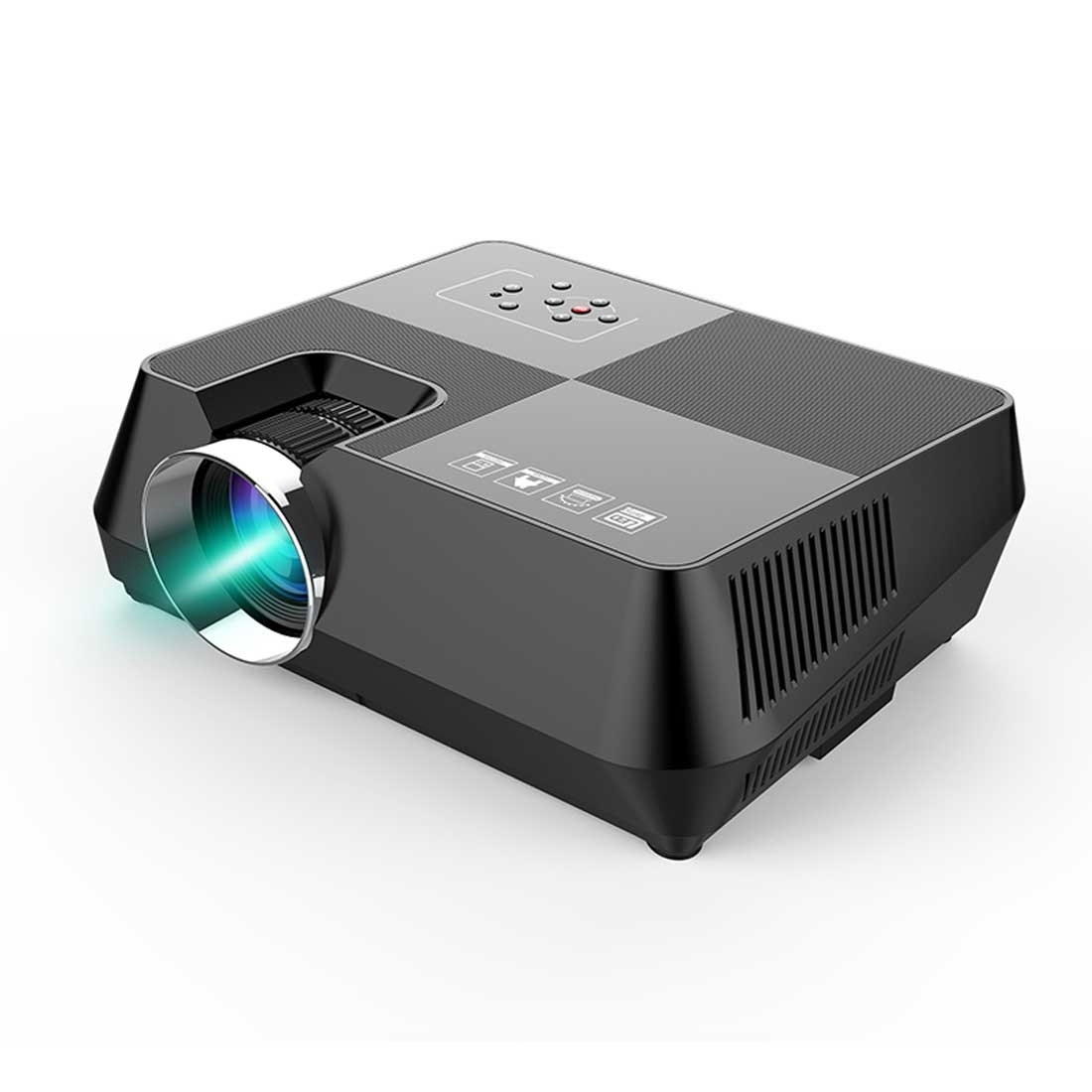 GT-S8 60W 4.0 inch LCD Multimedia Video Projector Home Theater with Remote Controller, Built-in Speaker, Support HDMI, Micro SD, AV, VGA, USB(Black)