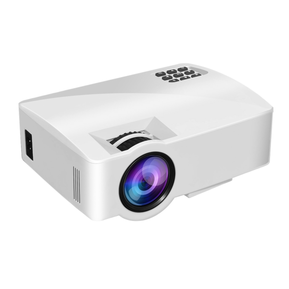 A8 800x480 1200LM Mini LED Projector Home Theater, Support HDMI & AV & VGA & USB, Same Screen Version(White) - Shopkiz.com