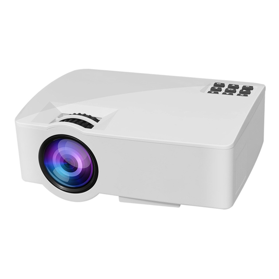 A8 800x480 1200LM Mini LED Projector Home Theater, Support HDMI & AV & VGA & USB, Mobile Phone Version (White) - Shopkiz.com