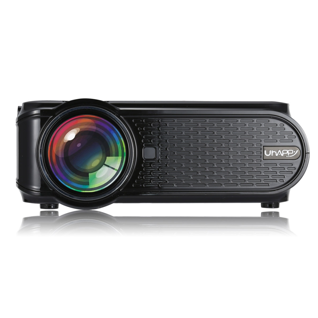 UHAPPY U90 LED Screen Wireless Sync Display 1080P HD Mini Projector with Remote Control, Support USB / SD / HDMI / VGA / AV(Black) - Shopkiz.com
