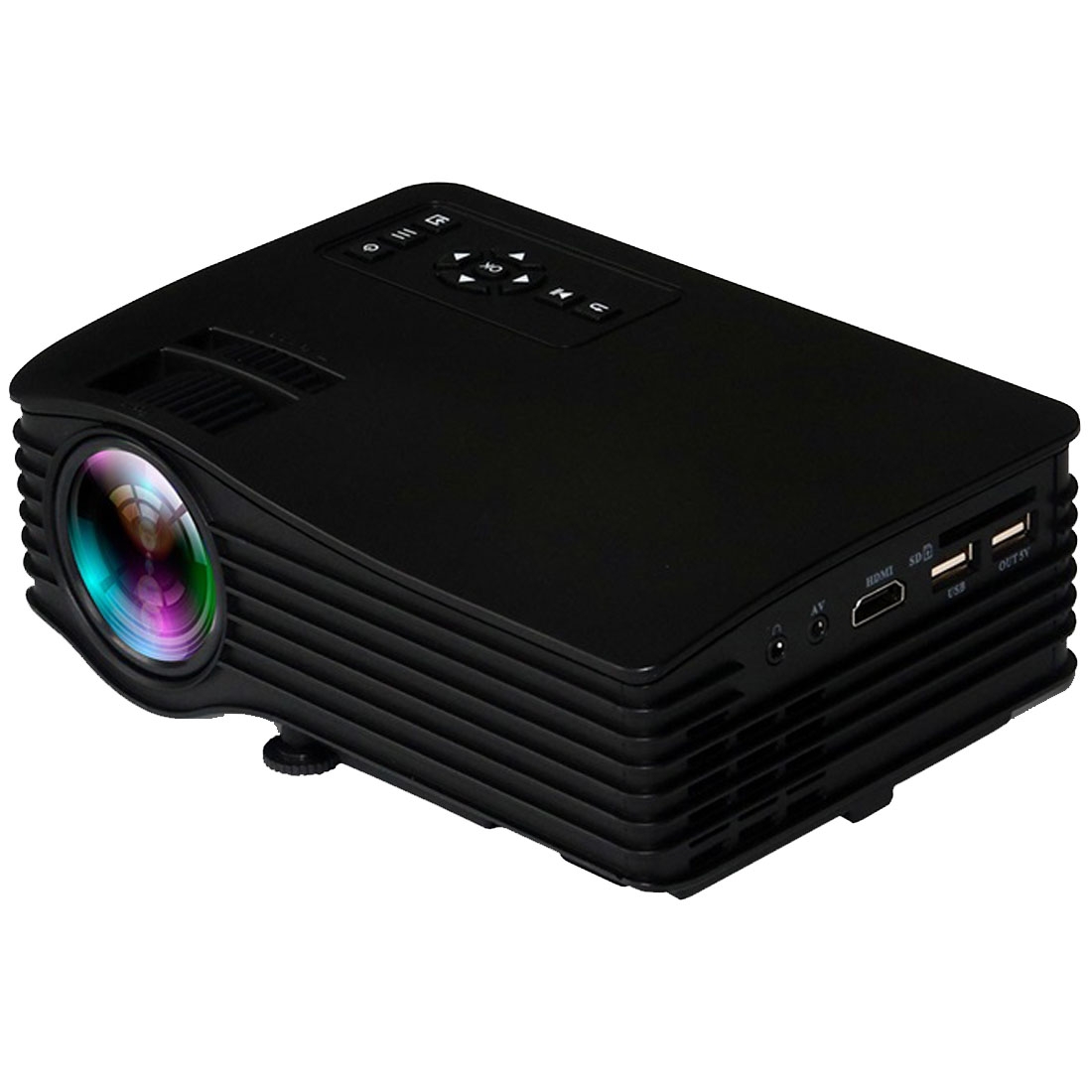UC36+ WiFi Version 100-240V LCD Image System USB Charging LED Mini Projector Pocket Beamer Home Theater with Indicator light, Support TF Card & USB