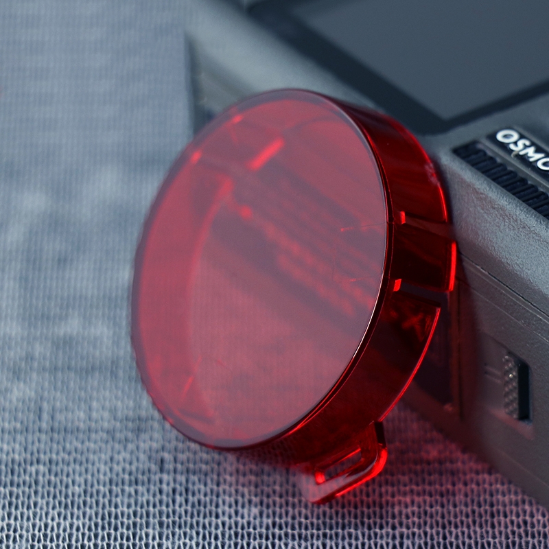 Snap-on Round Shape Color Lens Filter for DJI Osmo Action (Red) - Shopkiz.com