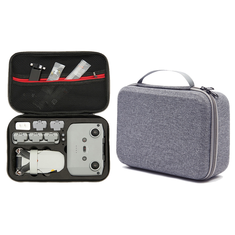 For DJI Mini 2 SE Grey Shockproof Carrying Hard Case Storage Bag, Size: 21.5 x 29.5 x 10cm (Black) - Shopkiz.com