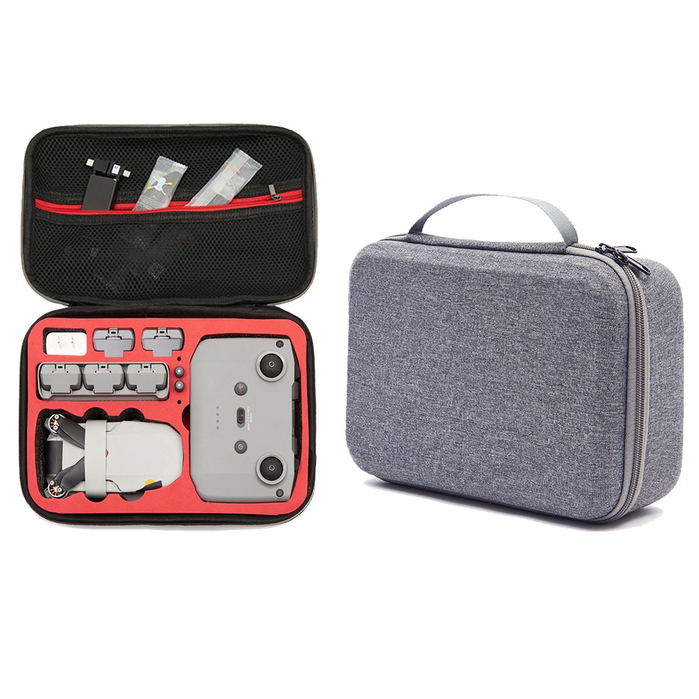 For DJI Mini 2 SE Grey Shockproof Carrying Hard Case Storage Bag, Size: 21.5 x 29.5 x 10cm (Red) - Shopkiz.com